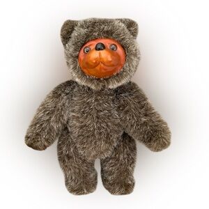 RAIKES BEARS Robert Raikes 1985 Applause “Jamie” Teddy Bear Carved Wooded Face